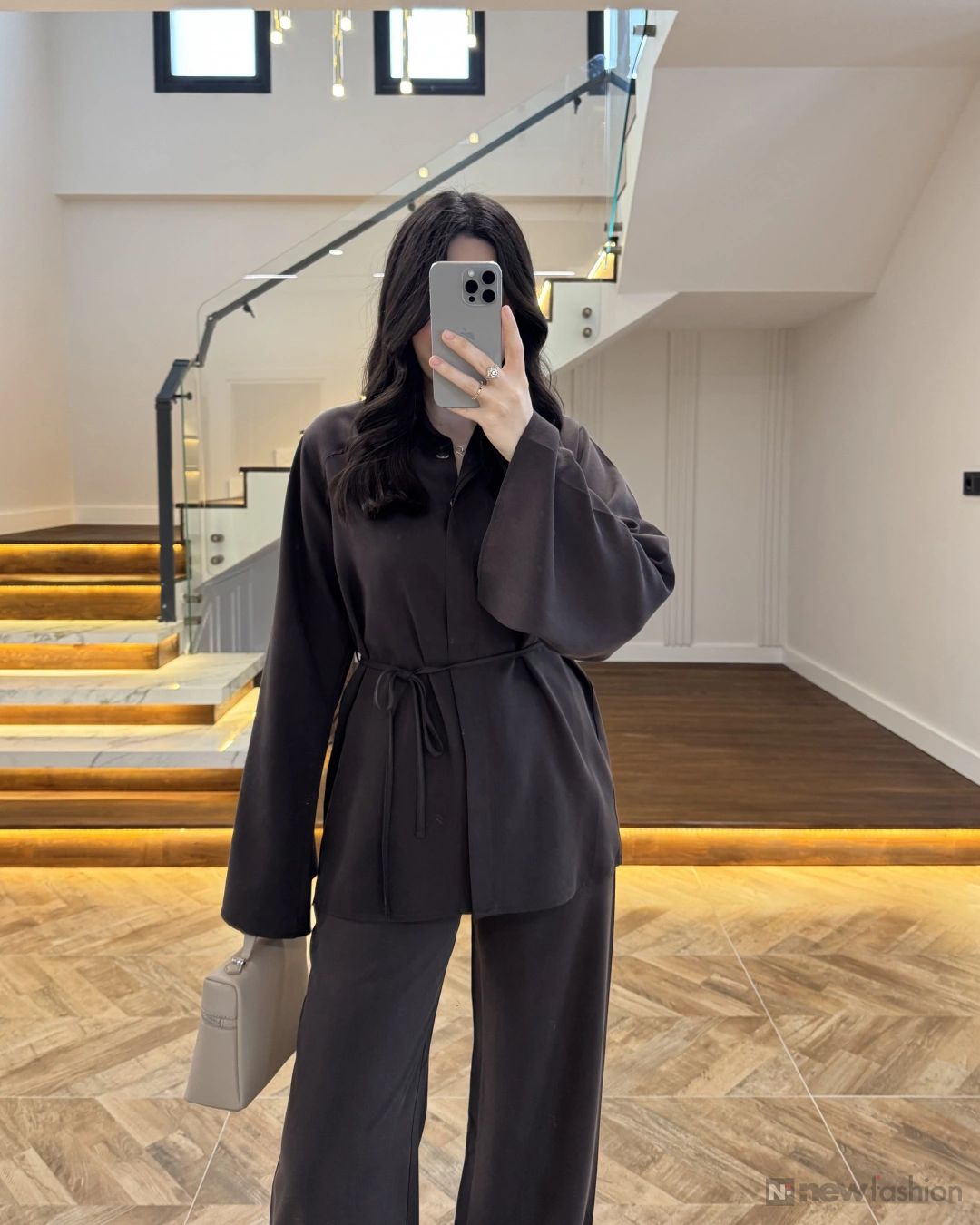 أنسومبل كاجوال (Ensemble) قطعتين بأكمام واسعة